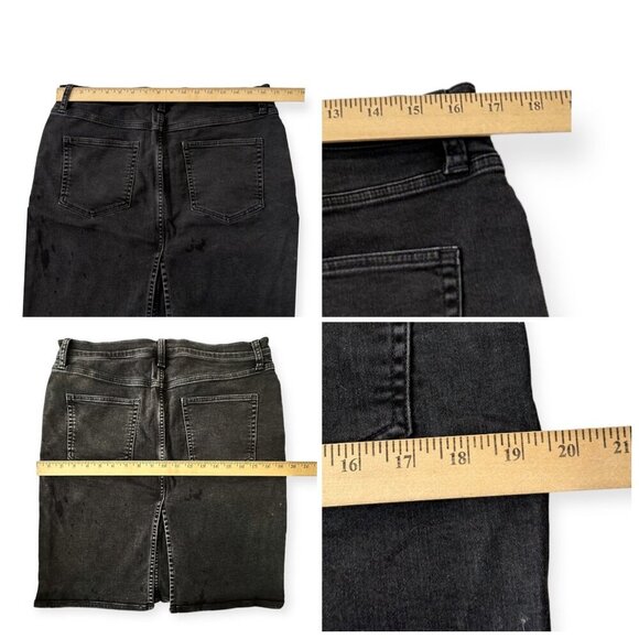 Gap 1969 Distressed Black Denim Mini Skirt, Size 31R - Picture 11 of 12